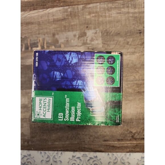 Home Accents Holiday LED Snowstorm Illusion Projector Blue/White Images New - Picture 3 of 3